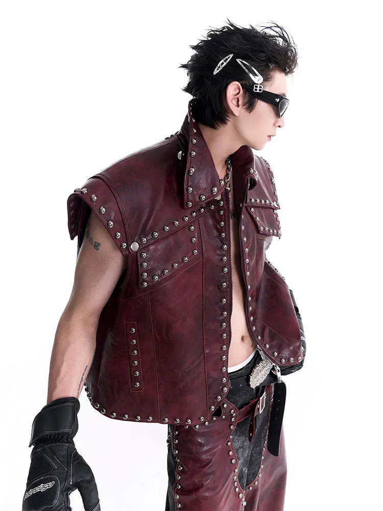 【24s Sep.】Studded Leather Vest