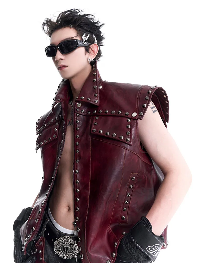 【24s Sep.】Studded Leather Vest