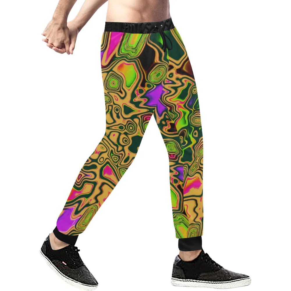 90s Color Splash Men's Big & Tall All Over Print Jogger Sweatpants