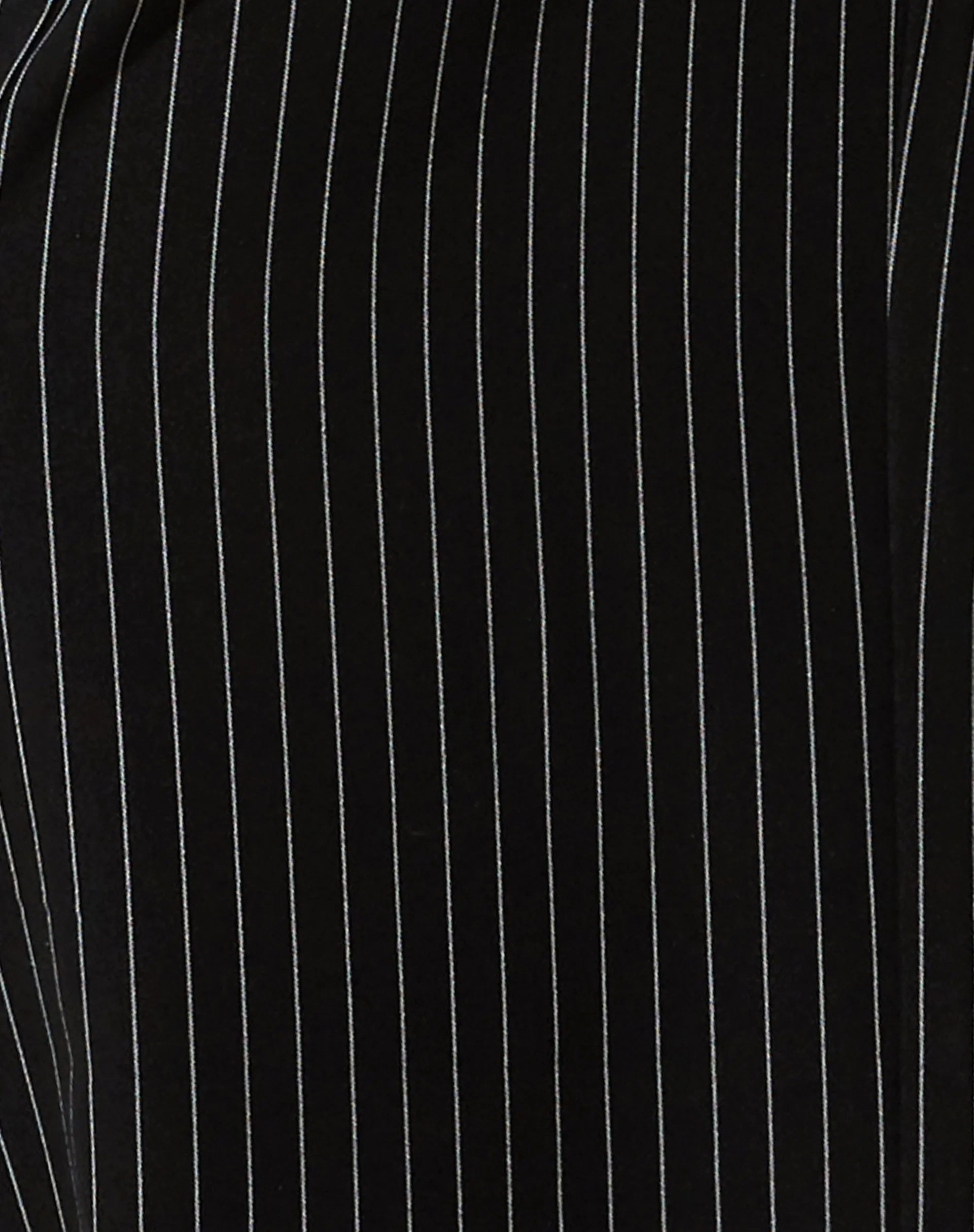 Abba Cargo Trouser in Pinstripe Black