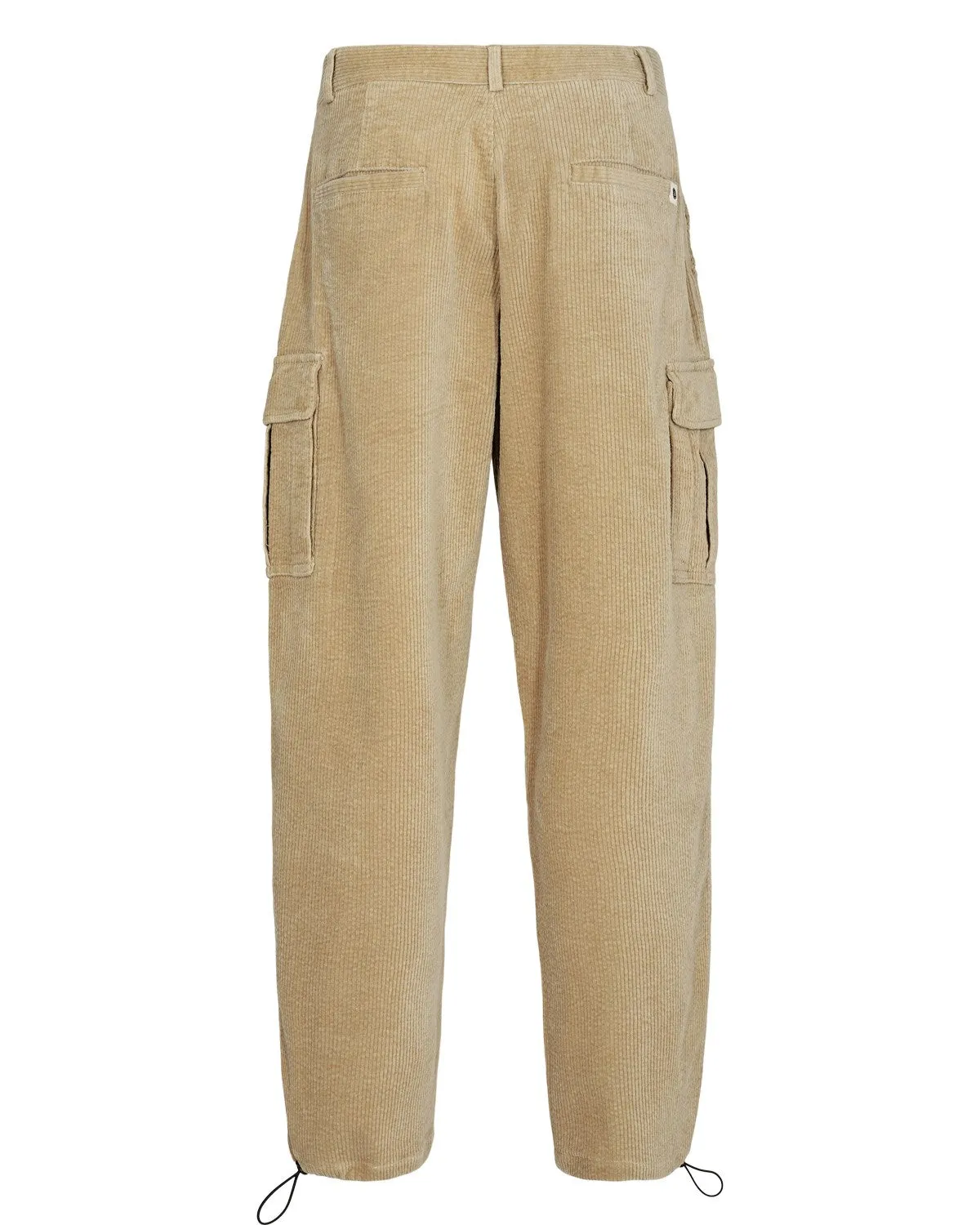 AKJAN CORD PLEAT CARGO PANTS - Incense