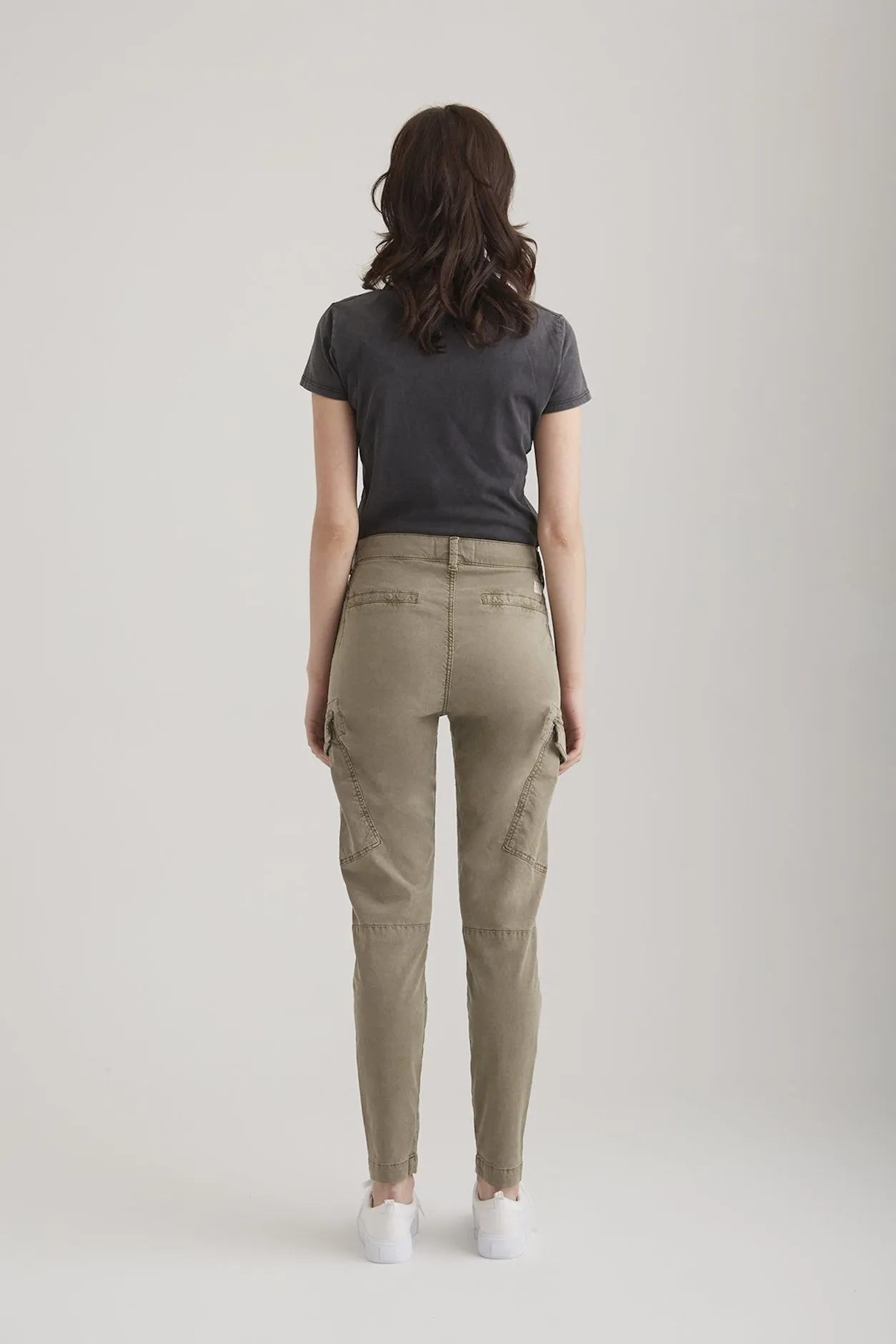 Angel High Waist Cargo Pants Khaki