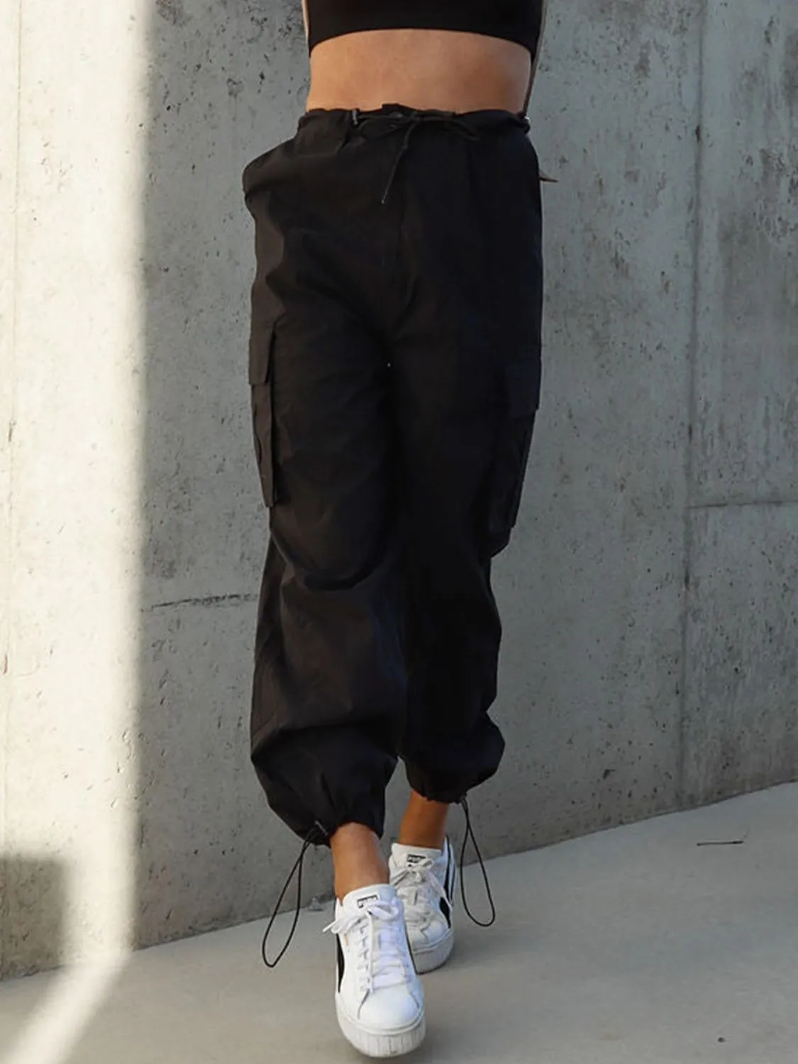 *APP EXCLUSIVE* Drawstring Cargo Pants with Pockets