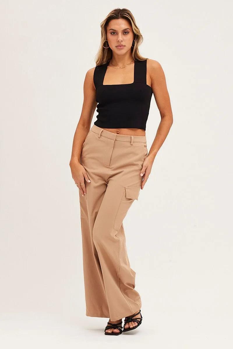 Beige Cargo Pant