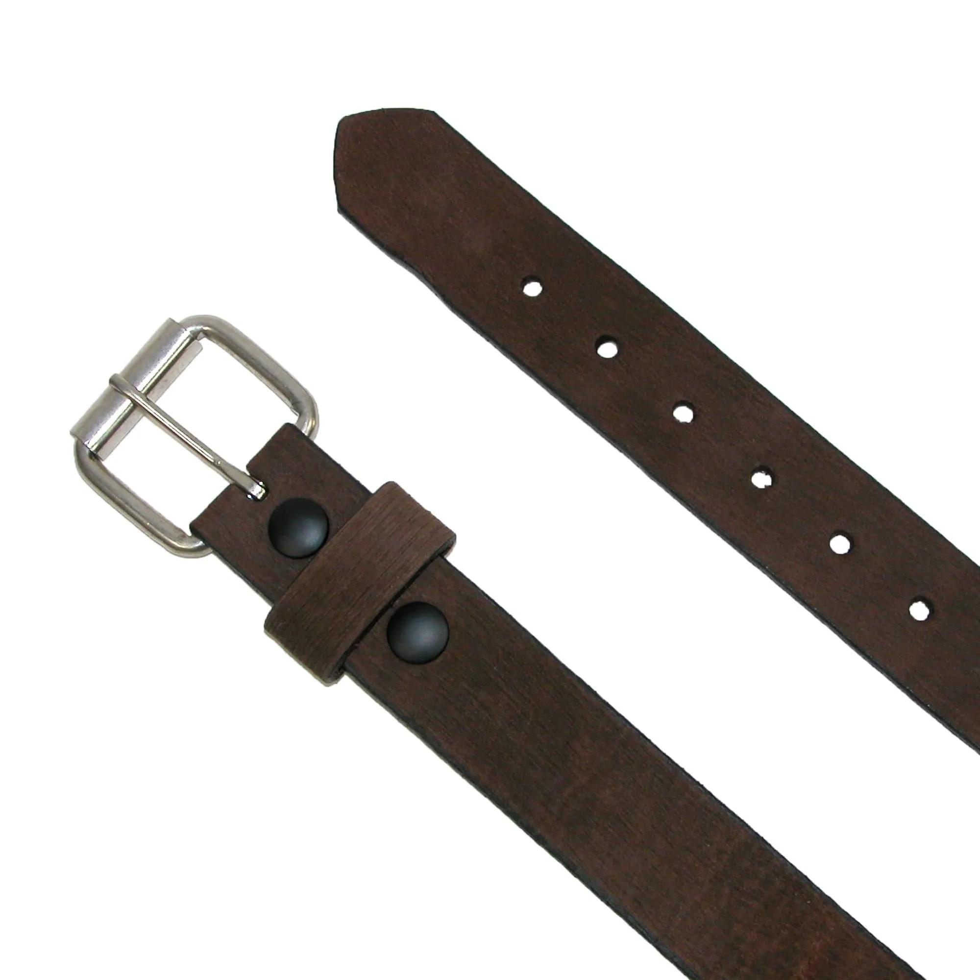 Boston Leather Men's Bark Leather Belt