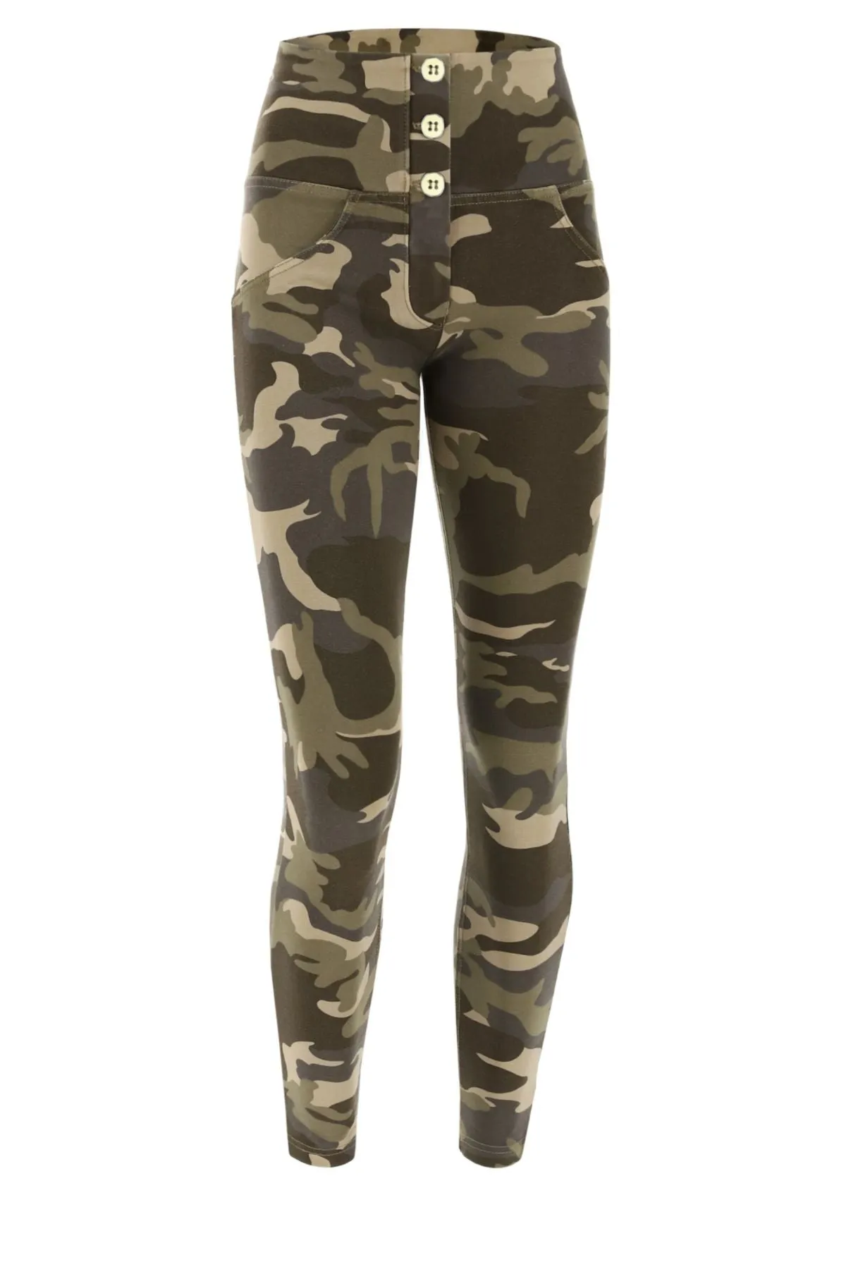 Camo Print High Waist Ankle Length