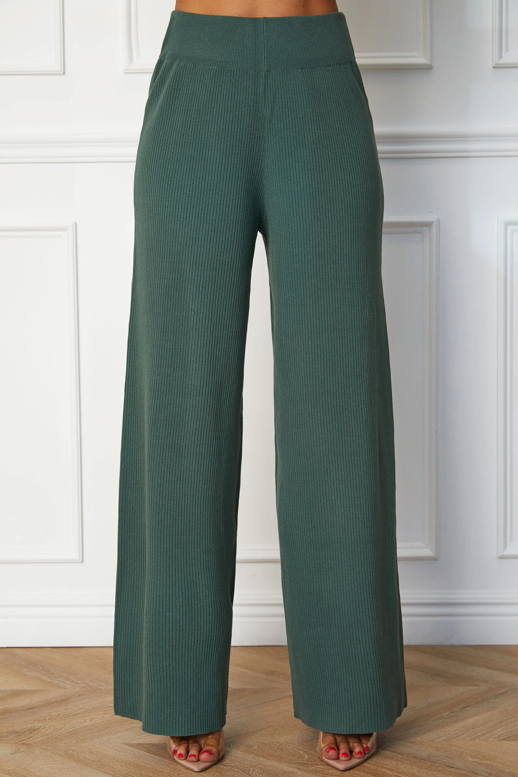 Carlie Green Top and Pants Set