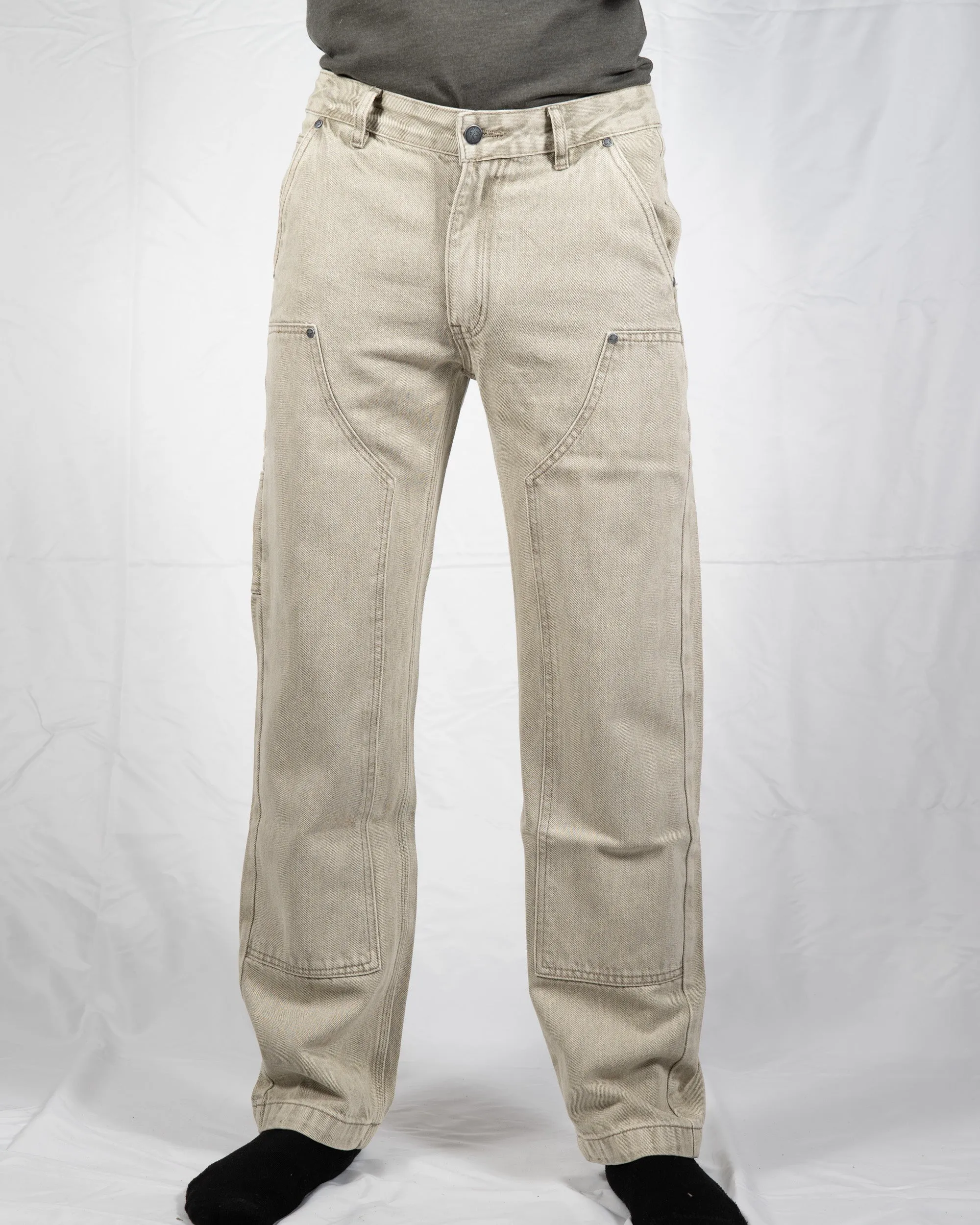 Carpenter Denim Pants - Light Olive