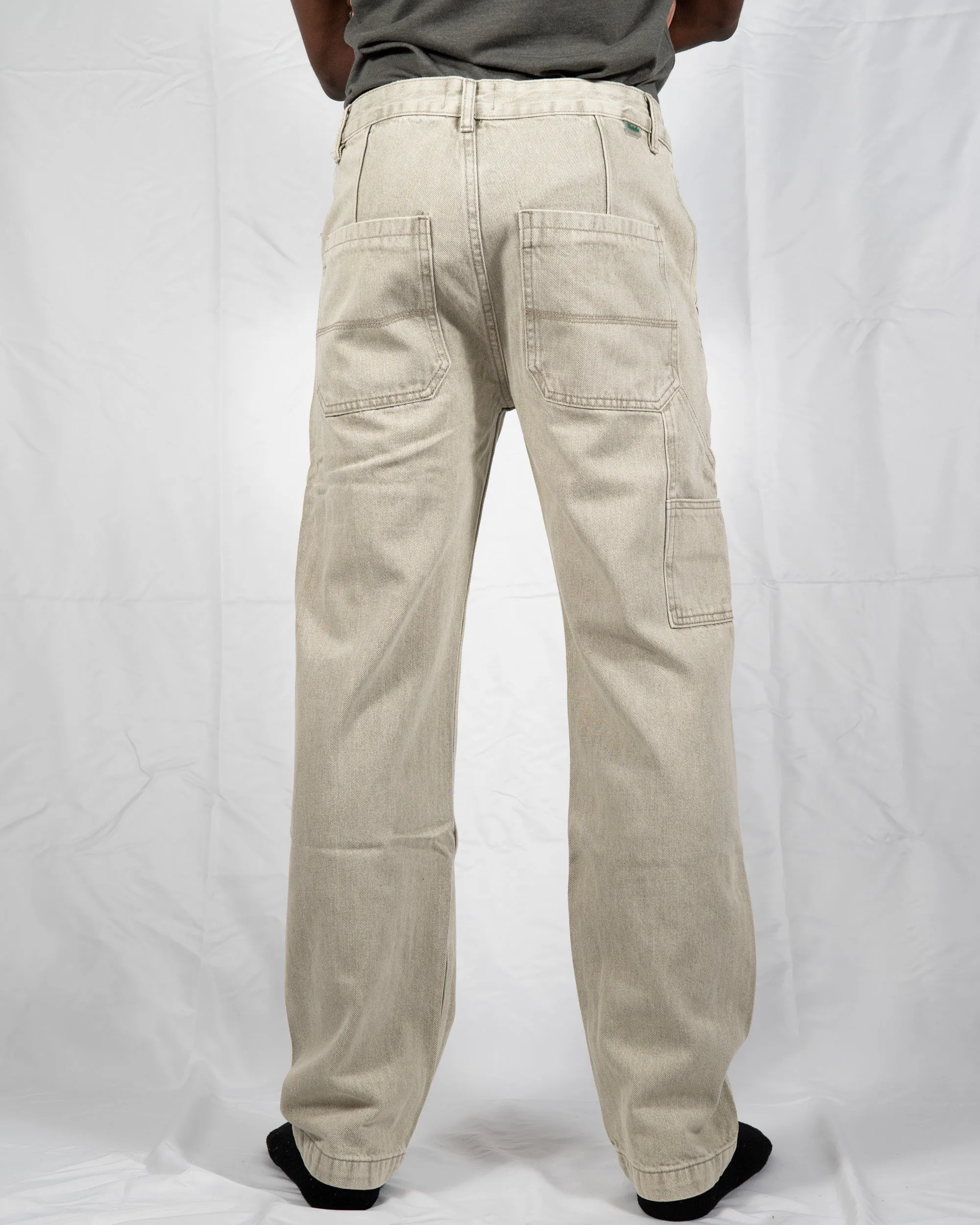 Carpenter Denim Pants - Light Olive