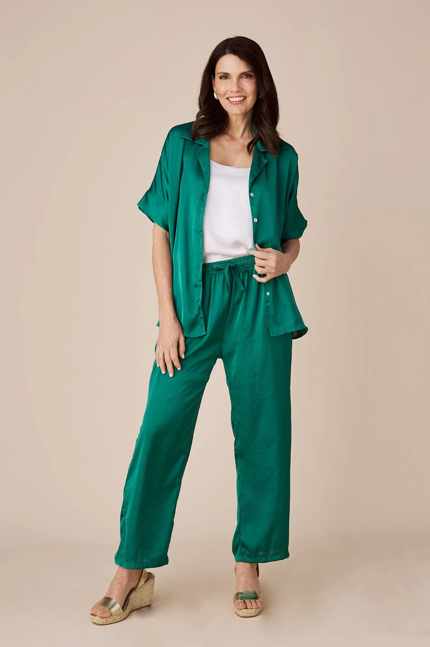 Casey Pants Emerald- Pre Order