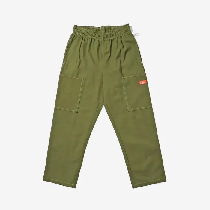 Chef Pants Semi-wide  Front Pocket - Olive Duck Canvas