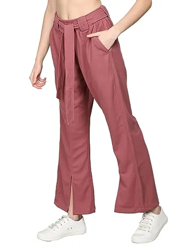 CHKOKKO Women's Track Pant Workout Running Lower Plum XXL