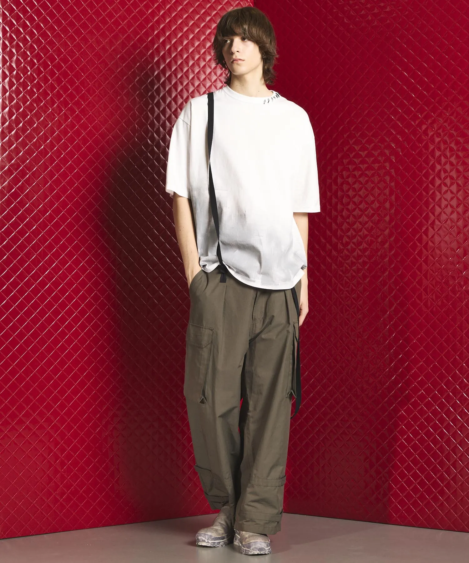 Cotton Nylon Twill Suspender Cargo Pants