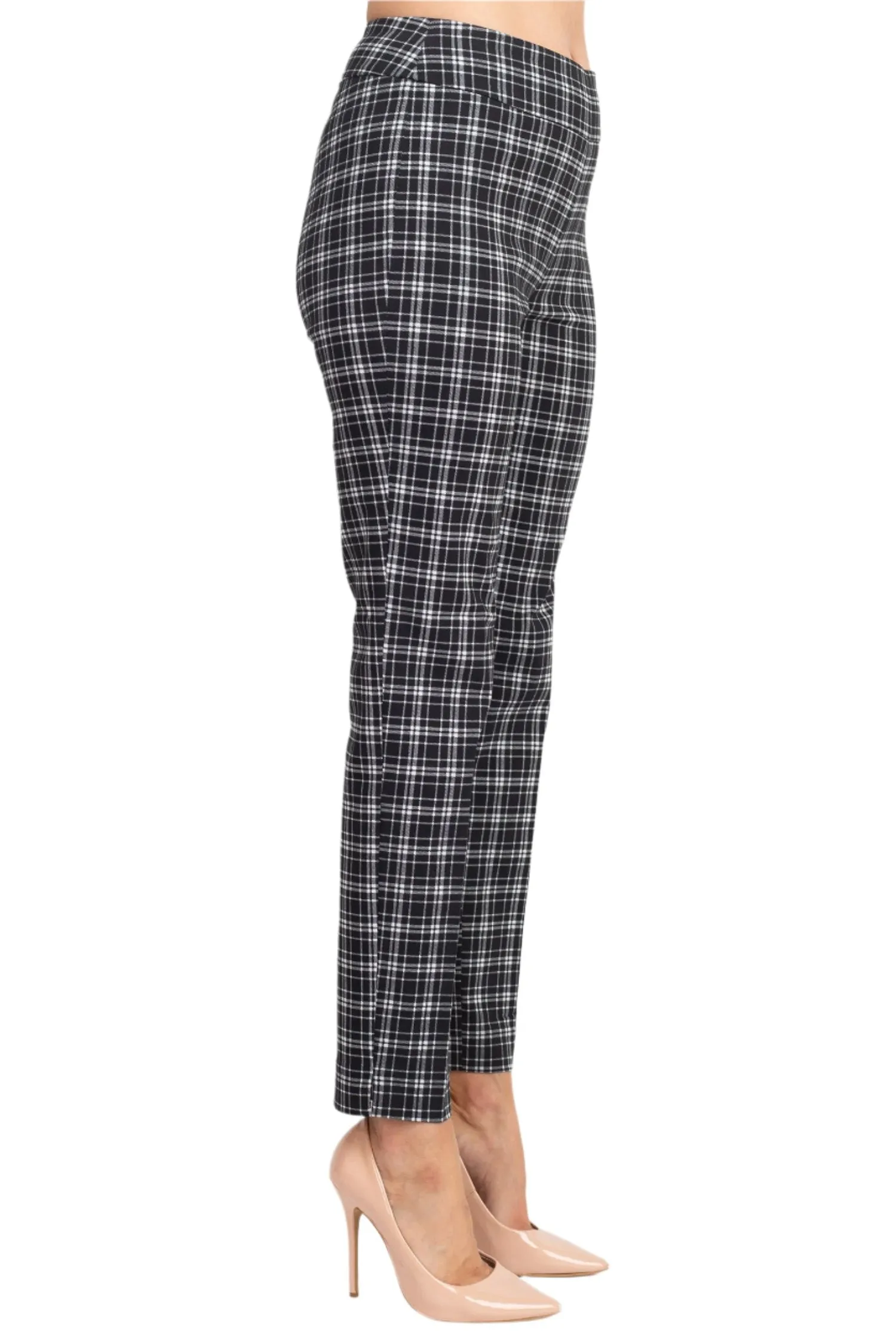 Counterparts Banded Waist  Printed Pencil Cut Pull-on Rayon Pant