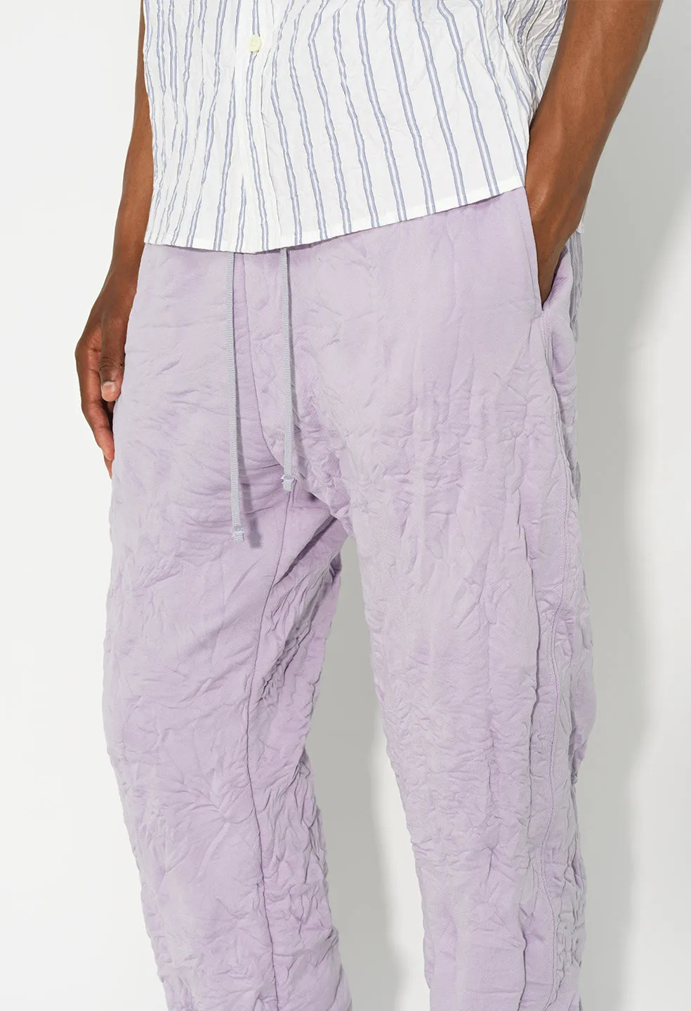 Crinkled Terry Sydney Sweats / Lavender