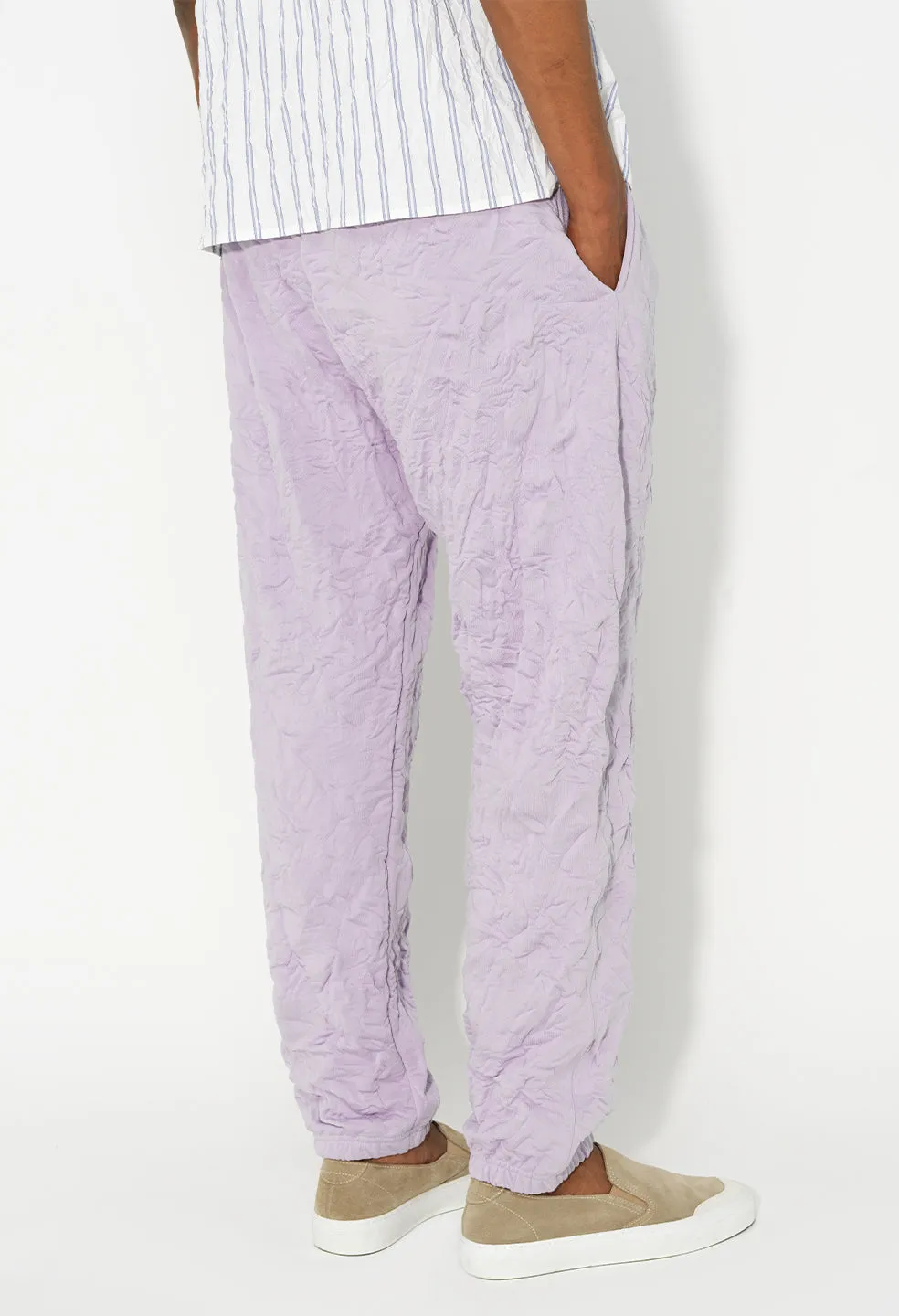 Crinkled Terry Sydney Sweats / Lavender