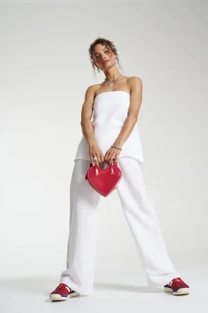 Elastic Waist Pants - Angelic White