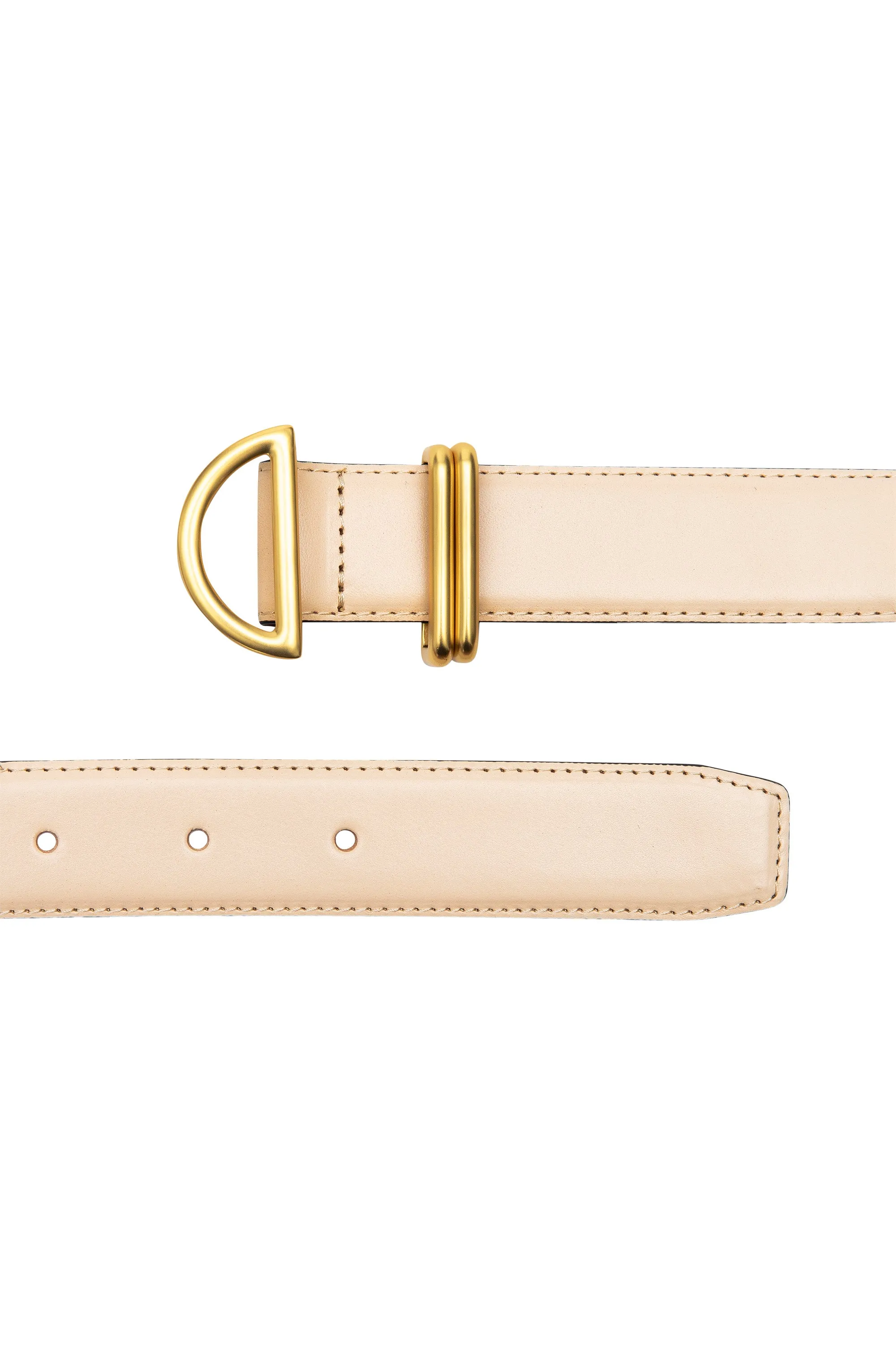 Frame Denim Crescent Belt in Beige