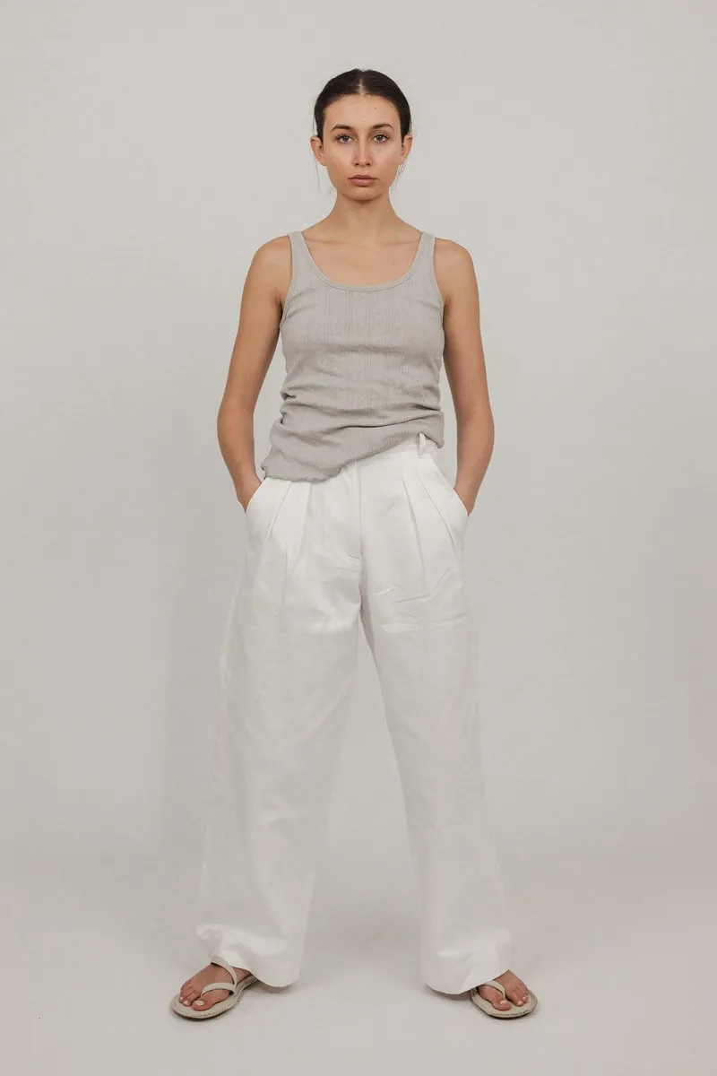 Frankie Pleat Pant in Denim