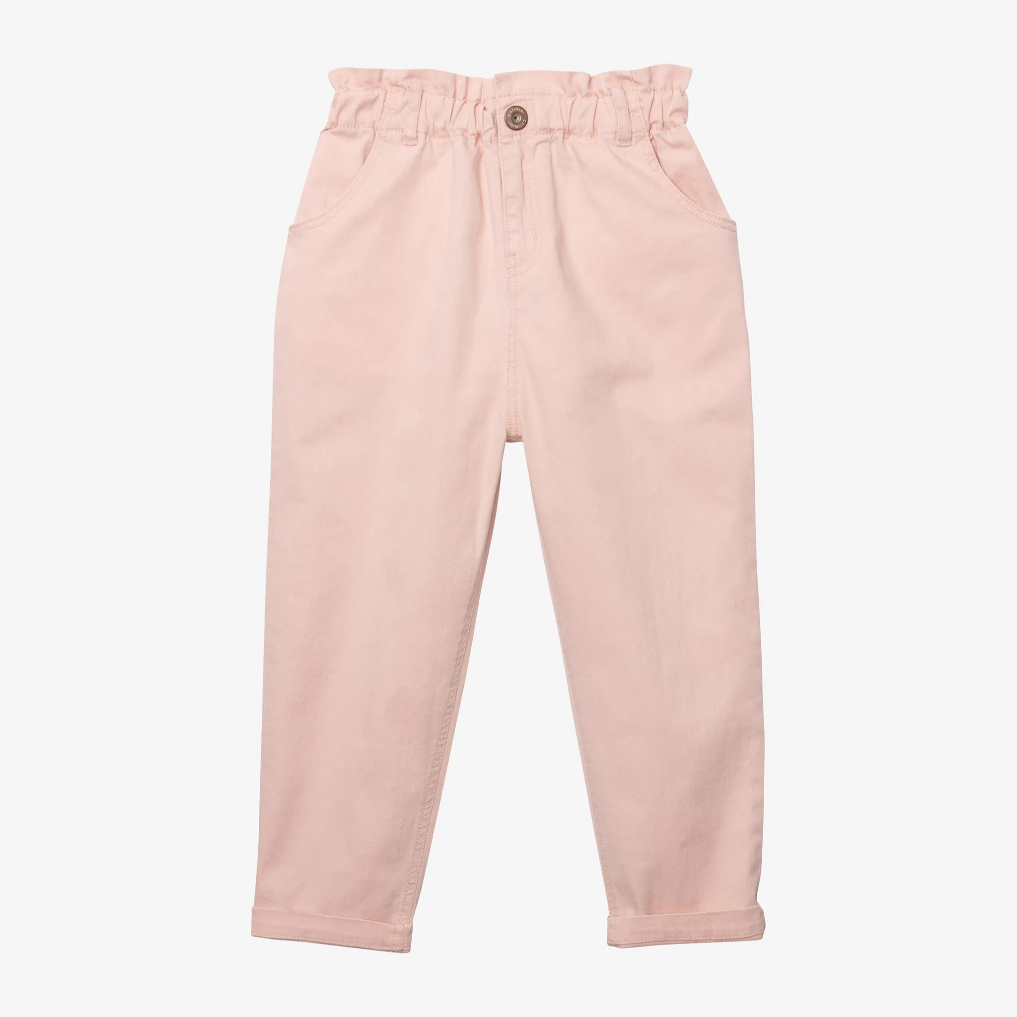 Girls' slouchy tea rose pants