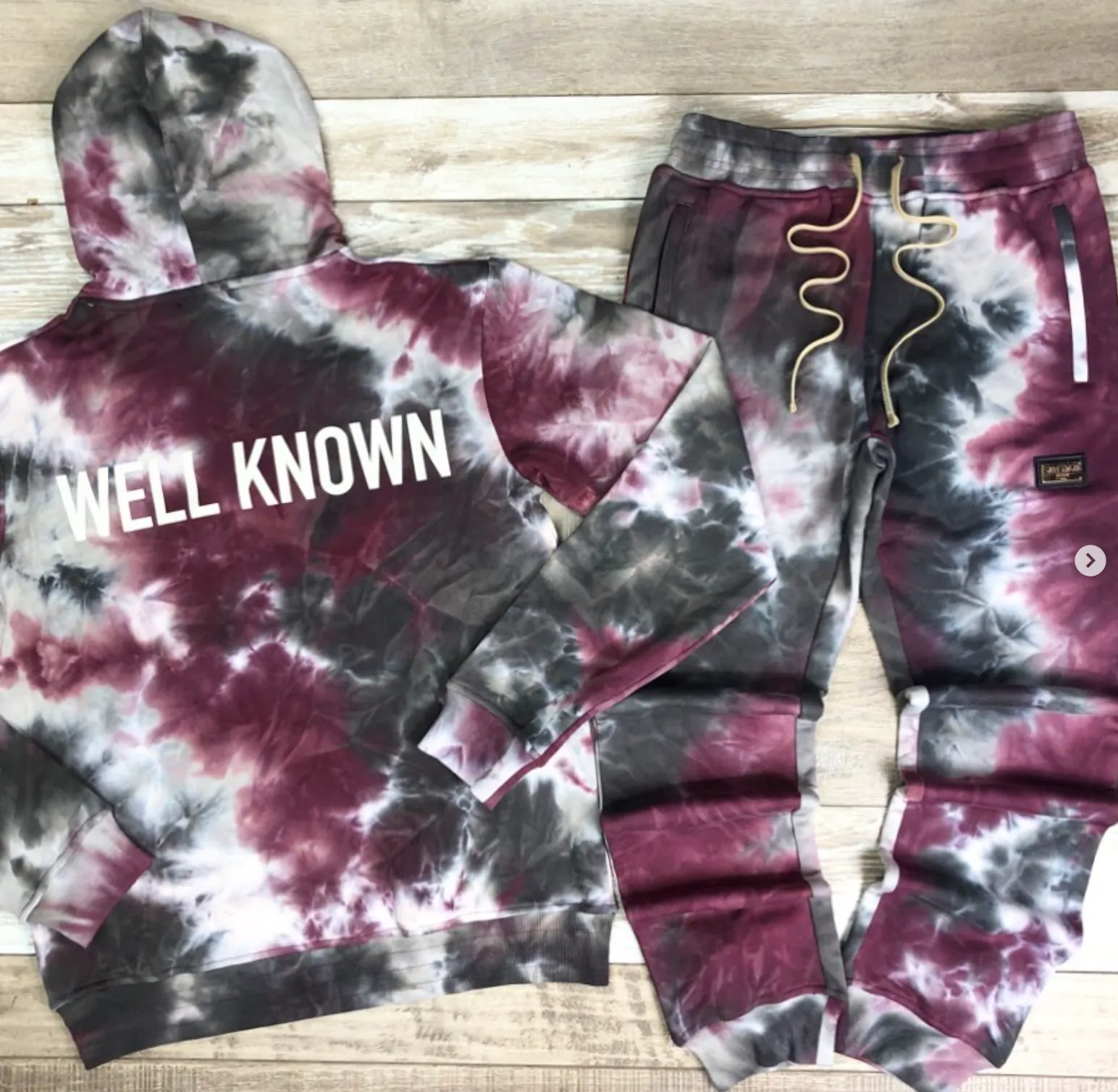 Houston Tie-Dye Sweatpants (Burgundy) /C7