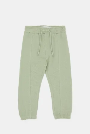 Infant Boys Mint Jacquard Active Pants