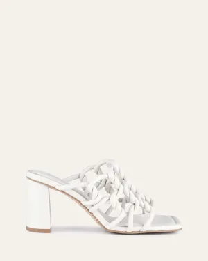 KASSI HIGH HEEL SANDALS OFF WHITE LEATHER