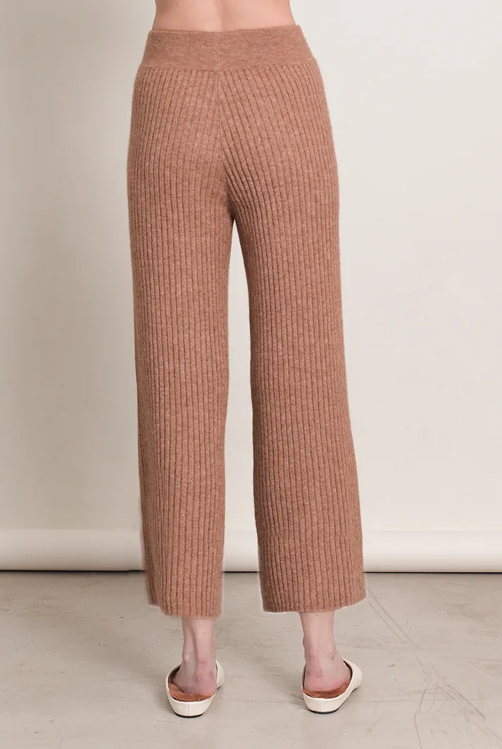 Leah High-Waisted Cropped Pants | Camel