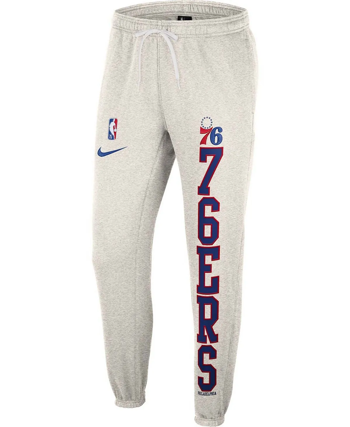 Men's ash fleece pants, royal philadelphia 76ers 75th anniversary courtside Nike, multi