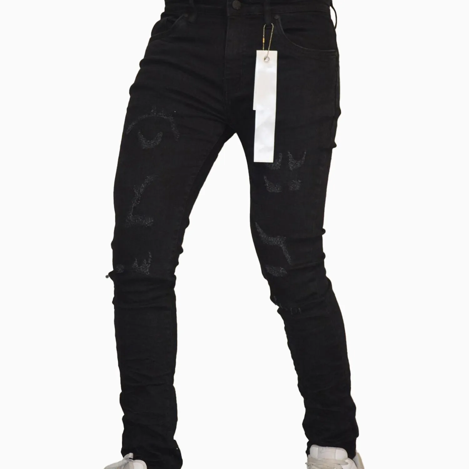 Men's Premium Knee Crushed Denim Pant