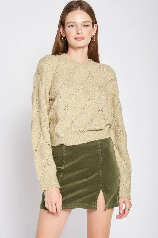 MOCK NECK LIGHT WEIGHT SWEATER