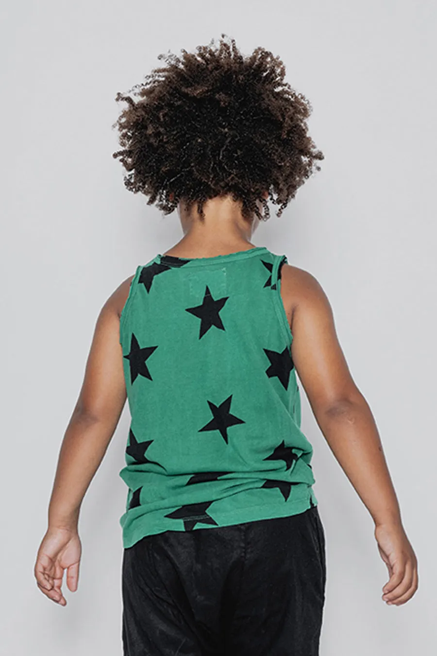 Nununu Star Kids Tank Shirt - Moss Green