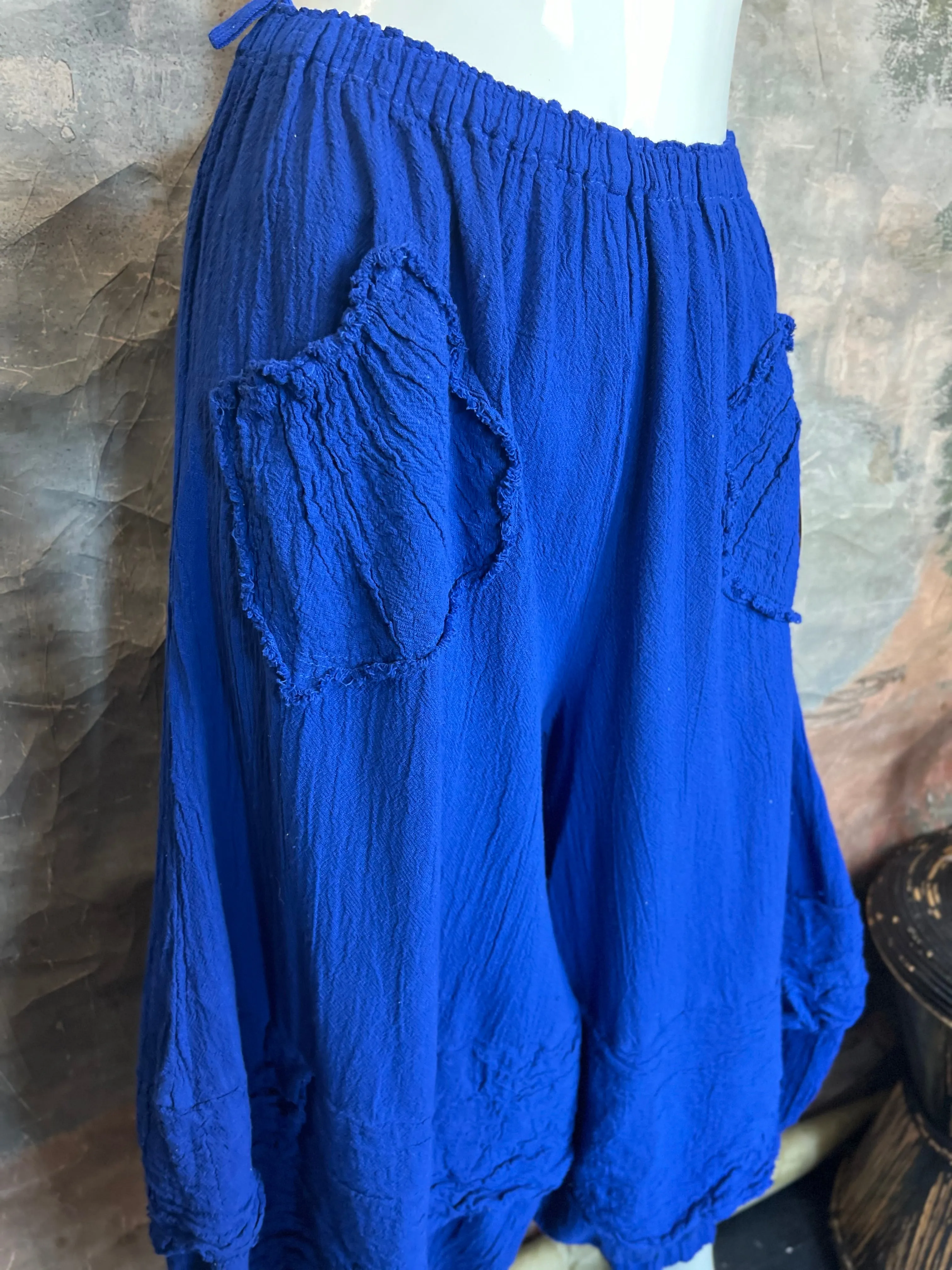 Oh My Gauze The GUCHI Pant-Cobalt Blue