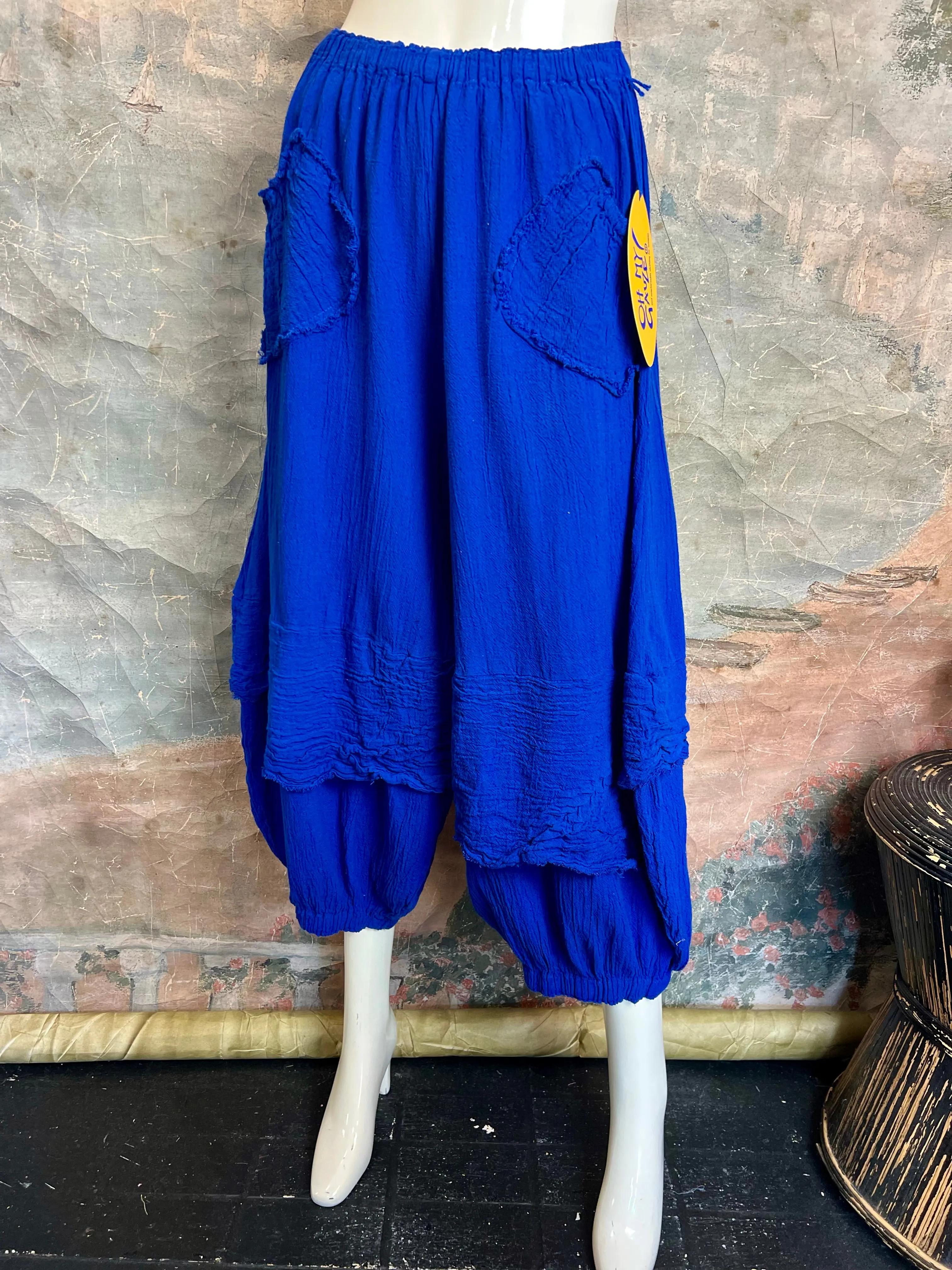 Oh My Gauze The GUCHI Pant-Cobalt Blue