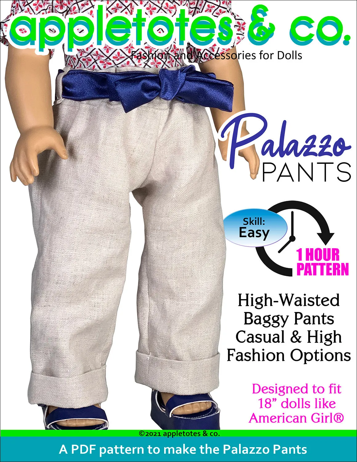 Palazzo Pants 18 Inch Doll Sewing Pattern