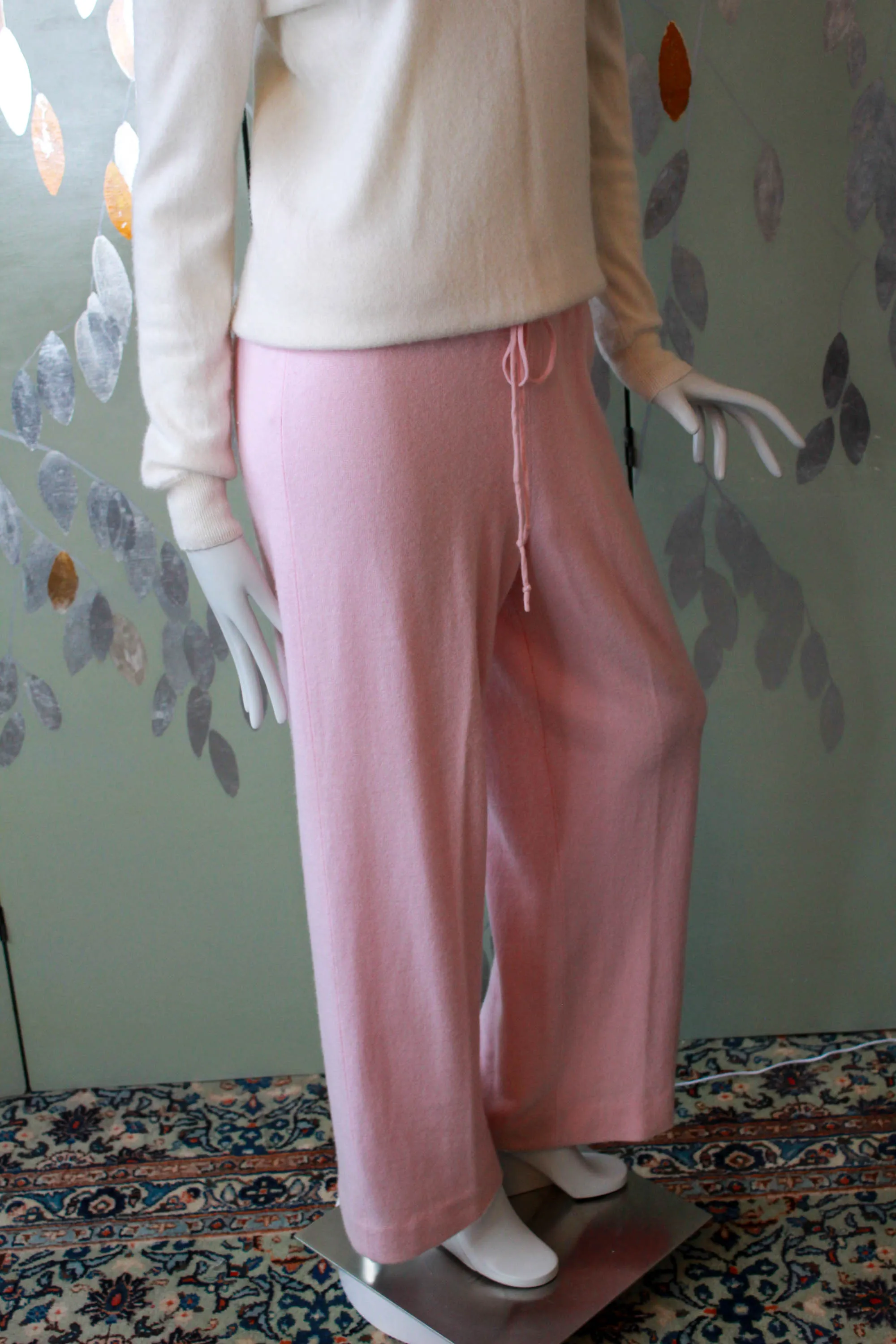 Pale Pink Cashmere Pants, XL