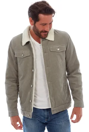 PX - "KOLTON" Corduroy Aviator Jacket in JADE Grey