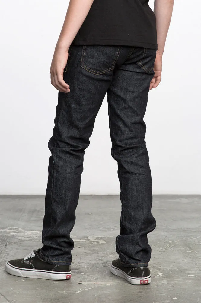 RVCA Daggers Denim Boys Pants - Dark Indigo