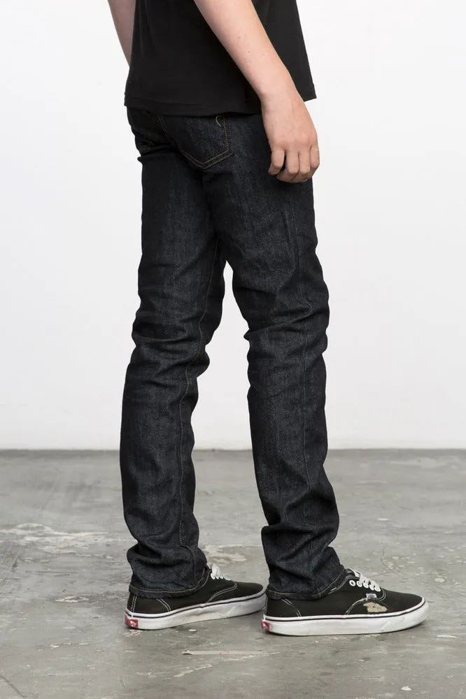 RVCA Daggers Denim Boys Pants - Dark Indigo