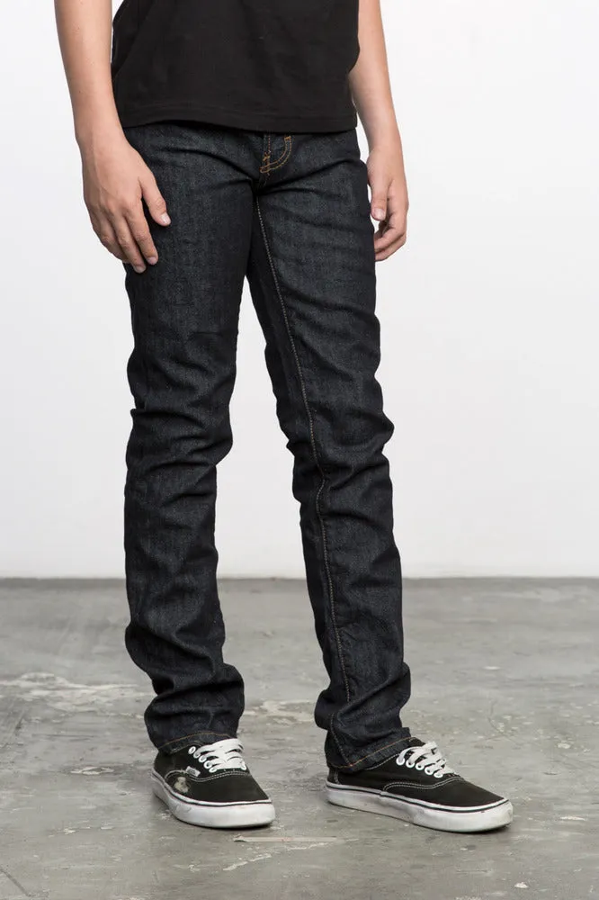 RVCA Daggers Denim Boys Pants - Dark Indigo