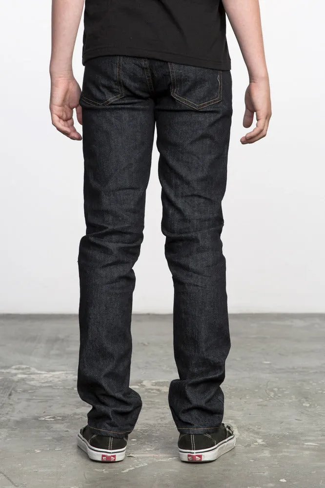 RVCA Daggers Denim Boys Pants - Dark Indigo