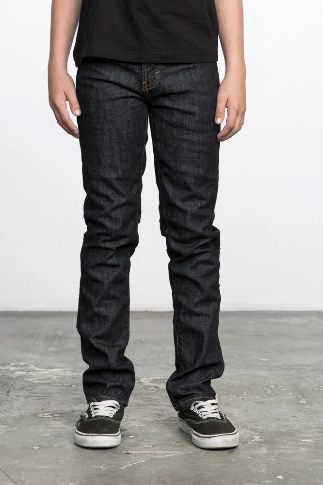 RVCA Daggers Denim Boys Pants - Dark Indigo