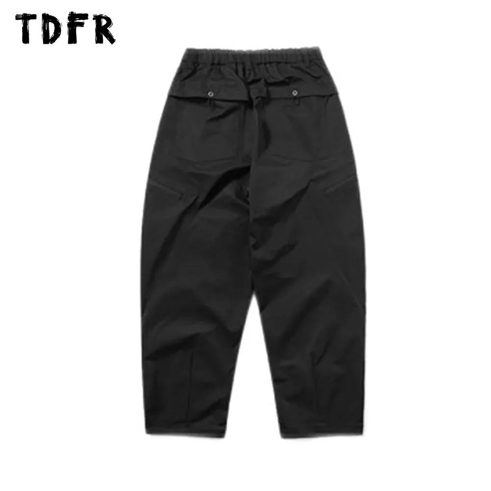 Solid Color Cargo Belt Pants with Zipper Pocket - Casual Safari Style