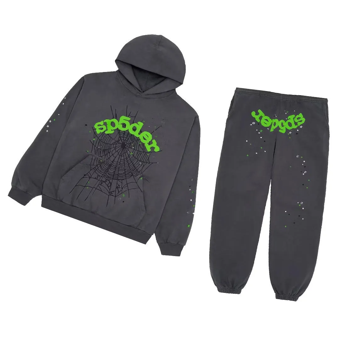 Sp5der Wait Web Sweatshirt and Sweatpants Full Set