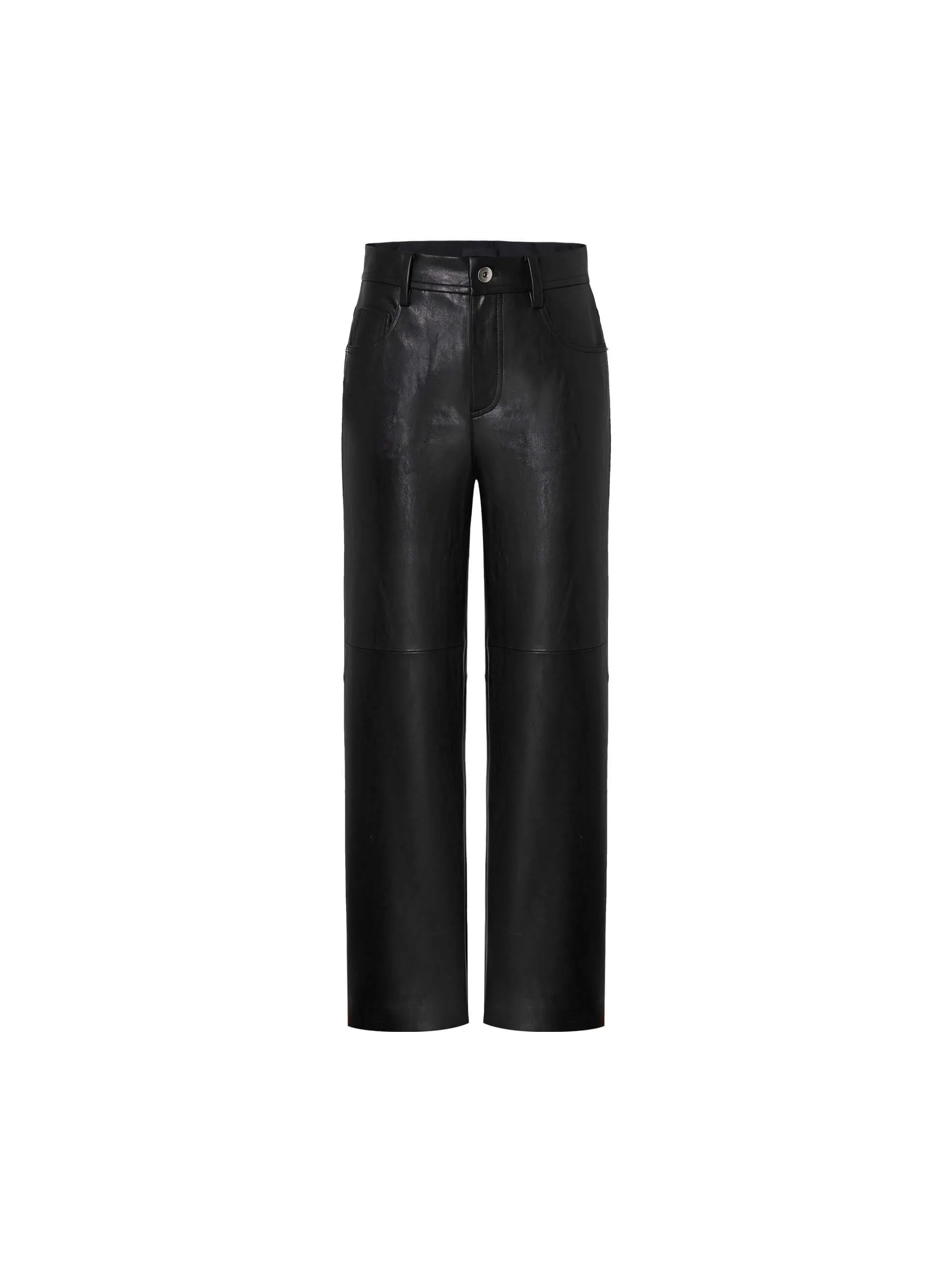 Straight PU Leather Pants