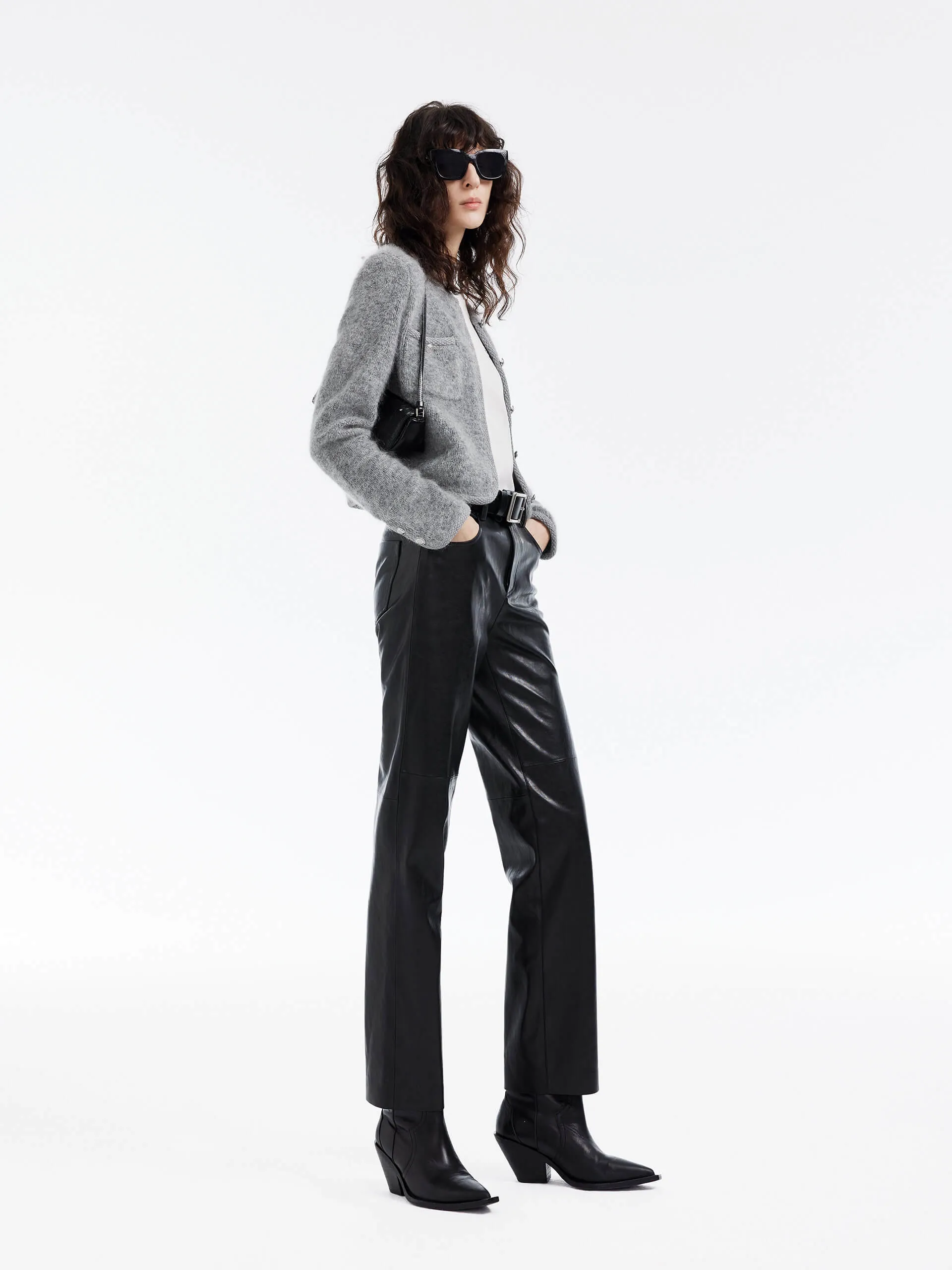 Straight PU Leather Pants