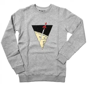 SWEATER: Triangle Rocket (Light Grey)