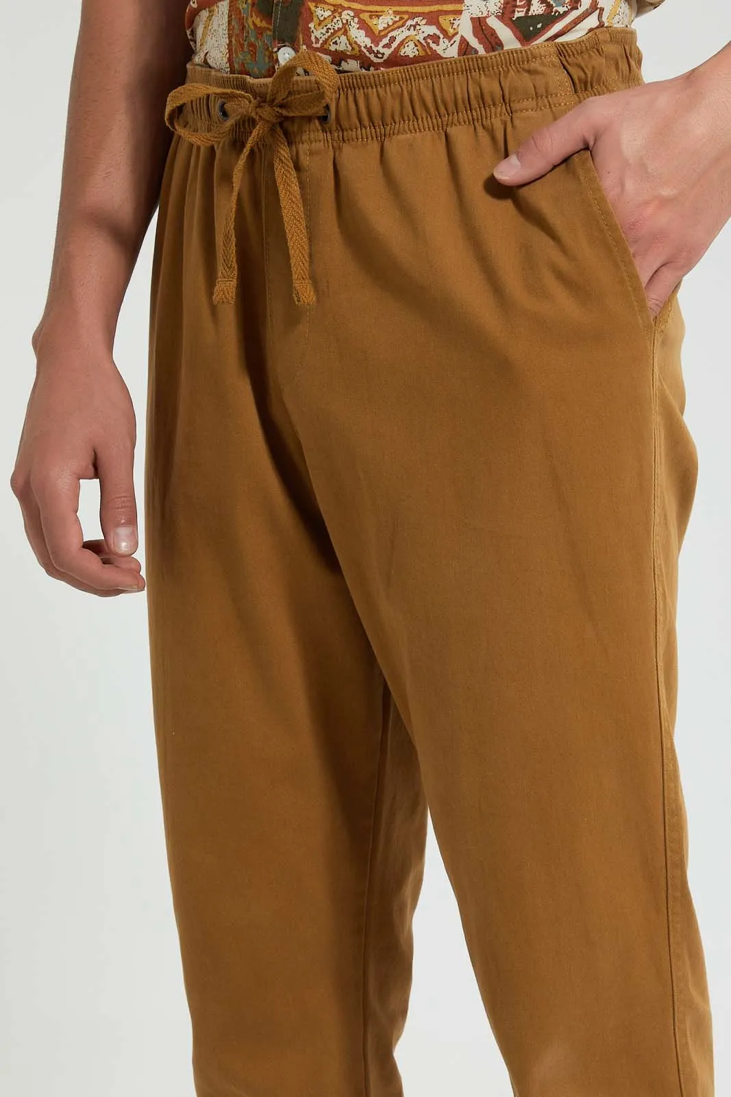 Tan Slim Fit Jogger