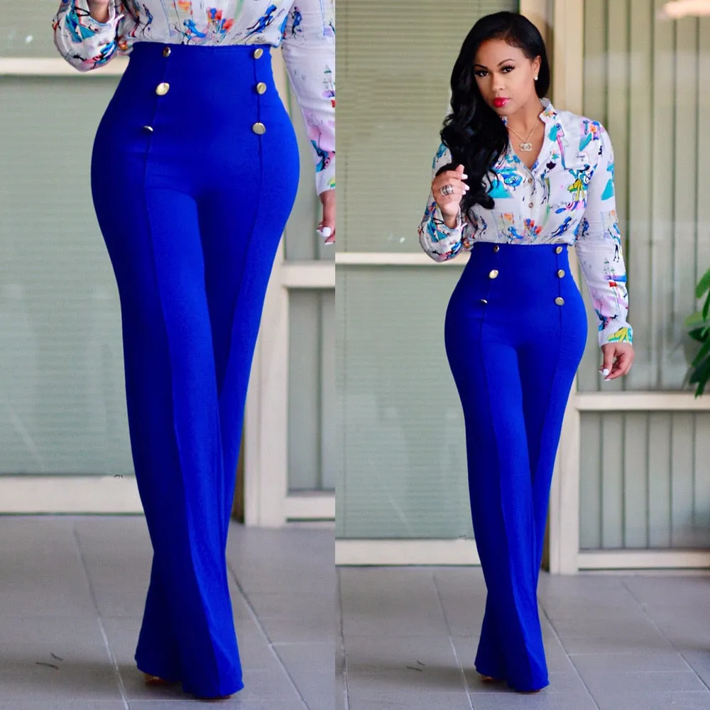 Trendy High Waist Long Pants