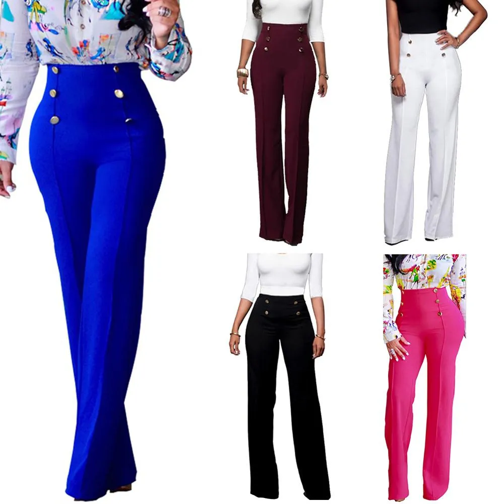 Trendy High Waist Long Pants